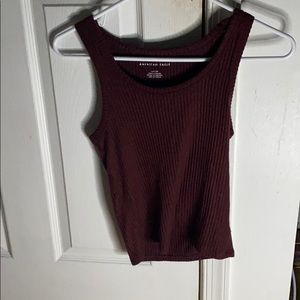 Maroon cropped tank top